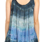 Sakkas Lidia Women's Casual Loose Batik Tie Dye Sleeveless Tank Top Blouse Tunic