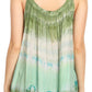 Sakkas Lidia Women's Casual Loose Batik Tie Dye Sleeveless Tank Top Blouse Tunic