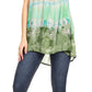 Sakkas Lidia Women's Casual Loose Batik Tie Dye Sleeveless Tank Top Blouse Tunic