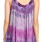 Sakkas Lidia Women's Casual Loose Batik Tie Dye Sleeveless Tank Top Blouse Tunic