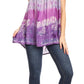 Sakkas Lidia Women's Casual Loose Batik Tie Dye Sleeveless Tank Top Blouse Tunic