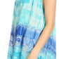Sakkas Lidia Women's Casual Loose Batik Tie Dye Sleeveless Tank Top Blouse Tunic