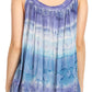 Sakkas Lidia Women's Casual Loose Batik Tie Dye Sleeveless Tank Top Blouse Tunic
