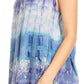 Sakkas Lidia Women's Casual Loose Batik Tie Dye Sleeveless Tank Top Blouse Tunic