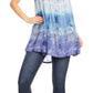 Sakkas Lidia Women's Casual Loose Batik Tie Dye Sleeveless Tank Top Blouse Tunic