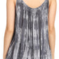 Sakkas Lidia Women's Casual Loose Batik Tie Dye Sleeveless Tank Top Blouse Tunic