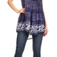 Sakkas Lidia Women's Casual Loose Batik Tie Dye Sleeveless Tank Top Blouse Tunic