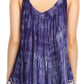 Sakkas Lidia Women's Casual Loose Batik Tie Dye Sleeveless Tank Top Blouse Tunic