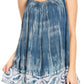 Sakkas Lidia Women's Casual Loose Batik Tie Dye Sleeveless Tank Top Blouse Tunic