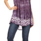 Sakkas Lidia Women's Casual Loose Batik Tie Dye Sleeveless Tank Top Blouse Tunic