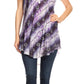 Sakkas Mai Women's Casual Swing Sleeveless Loose Tie Dye Tunic Tank Top