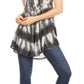 Sakkas Mai Women's Casual Swing Sleeveless Loose Tie Dye Tunic Tank Top