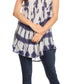 Sakkas Mai Women's Casual Swing Sleeveless Loose Tie Dye Tunic Tank Top