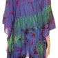 Sakkas Geno Round Neck Casual Boho Short Sleeve Loose Blouse Top Cover-up w/Fringe