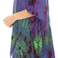 Sakkas Geno Round Neck Casual Boho Short Sleeve Loose Blouse Top Cover-up w/Fringe