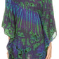 Sakkas Geno Round Neck Casual Boho Short Sleeve Loose Blouse Top Cover-up w/Fringe