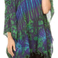 Sakkas Geno Round Neck Casual Boho Short Sleeve Loose Blouse Top Cover-up w/Fringe