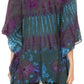 Sakkas Geno Round Neck Casual Boho Short Sleeve Loose Blouse Top Cover-up w/Fringe