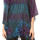 Sakkas Geno Round Neck Casual Boho Short Sleeve Loose Blouse Top Cover-up w/Fringe