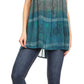 Sakkas Mina Women's Casual Loose Ombre Tie Dye Sleeveless Tank Top Tunic Blouse