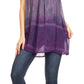 Sakkas Mina Women's Casual Loose Ombre Tie Dye Sleeveless Tank Top Tunic Blouse