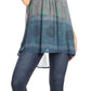 Sakkas Mina Women's Casual Loose Ombre Tie Dye Sleeveless Tank Top Tunic Blouse