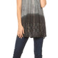 Sakkas Mina Women's Casual Loose Ombre Tie Dye Sleeveless Tank Top Tunic Blouse