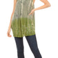 Sakkas Mina Women's Casual Loose Ombre Tie Dye Sleeveless Tank Top Tunic Blouse