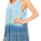 Sakkas Mina Women's Casual Loose Ombre Tie Dye Sleeveless Tank Top Tunic Blouse