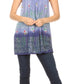 Sakkas Mina Women's Casual Loose Ombre Tie Dye Sleeveless Tank Top Tunic Blouse