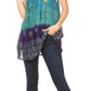 Sakkas Mina Women's Casual Loose Ombre Tie Dye Sleeveless Tank Top Tunic Blouse