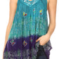 Sakkas Mina Women's Casual Loose Ombre Tie Dye Sleeveless Tank Top Tunic Blouse