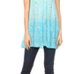Sakkas Mina Women's Casual Loose Ombre Tie Dye Sleeveless Tank Top Tunic Blouse