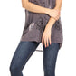 Sakkas Mina Women's Casual Loose Ombre Tie Dye Sleeveless Tank Top Tunic Blouse