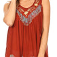 Sakkas Oasis Gauzy Crepe Sleeveless Blouse