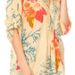 Sakkas Ona Women's Casual Summer Cotton 3/4 Sleeve Print Loose Tunic Top Blouse