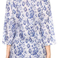 Sakkas Ona Women's Casual Summer Cotton 3/4 Sleeve Print Loose Tunic Top Blouse
