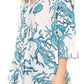 Sakkas Ona Women's Casual Summer Cotton 3/4 Sleeve Print Loose Tunic Top Blouse