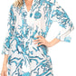Sakkas Ona Women's Casual Summer Cotton 3/4 Sleeve Print Loose Tunic Top Blouse