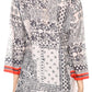 Sakkas Sasa Women's Casual Summer Cotton 3/4 Sleeve Print Loose Tunic Top Blouse
