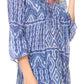 Sakkas Sasa Women's Casual Summer Cotton 3/4 Sleeve Print Loose Tunic Top Blouse