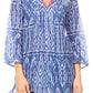 Sakkas Sasa Women's Casual Summer Cotton 3/4 Sleeve Print Loose Tunic Top Blouse