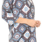 Sakkas Sasa Women's Casual Summer Cotton 3/4 Sleeve Print Loose Tunic Top Blouse