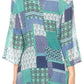 Sakkas Matia Women's Casual Summer Cotton Long Sleeve Print Loose Tunic Top Blouse