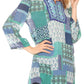 Sakkas Matia Women's Casual Summer Cotton Long Sleeve Print Loose Tunic Top Blouse
