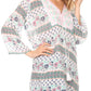 Sakkas Matia Women's Casual Summer Cotton Long Sleeve Print Loose Tunic Top Blouse