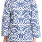 Sakkas Flavia Light Casual Ikat Design Rayon Tunic Blouse 3/4 Sleeve