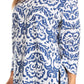Sakkas Flavia Light Casual Ikat Design Rayon Tunic Blouse 3/4 Sleeve
