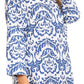 Sakkas Flavia Light Casual Ikat Design Rayon Tunic Blouse 3/4 Sleeve