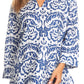 Sakkas Flavia Light Casual Ikat Design Rayon Tunic Blouse 3/4 Sleeve